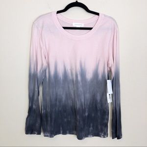 Treasure & Bond Pink and Gray Long Sleeve Tee